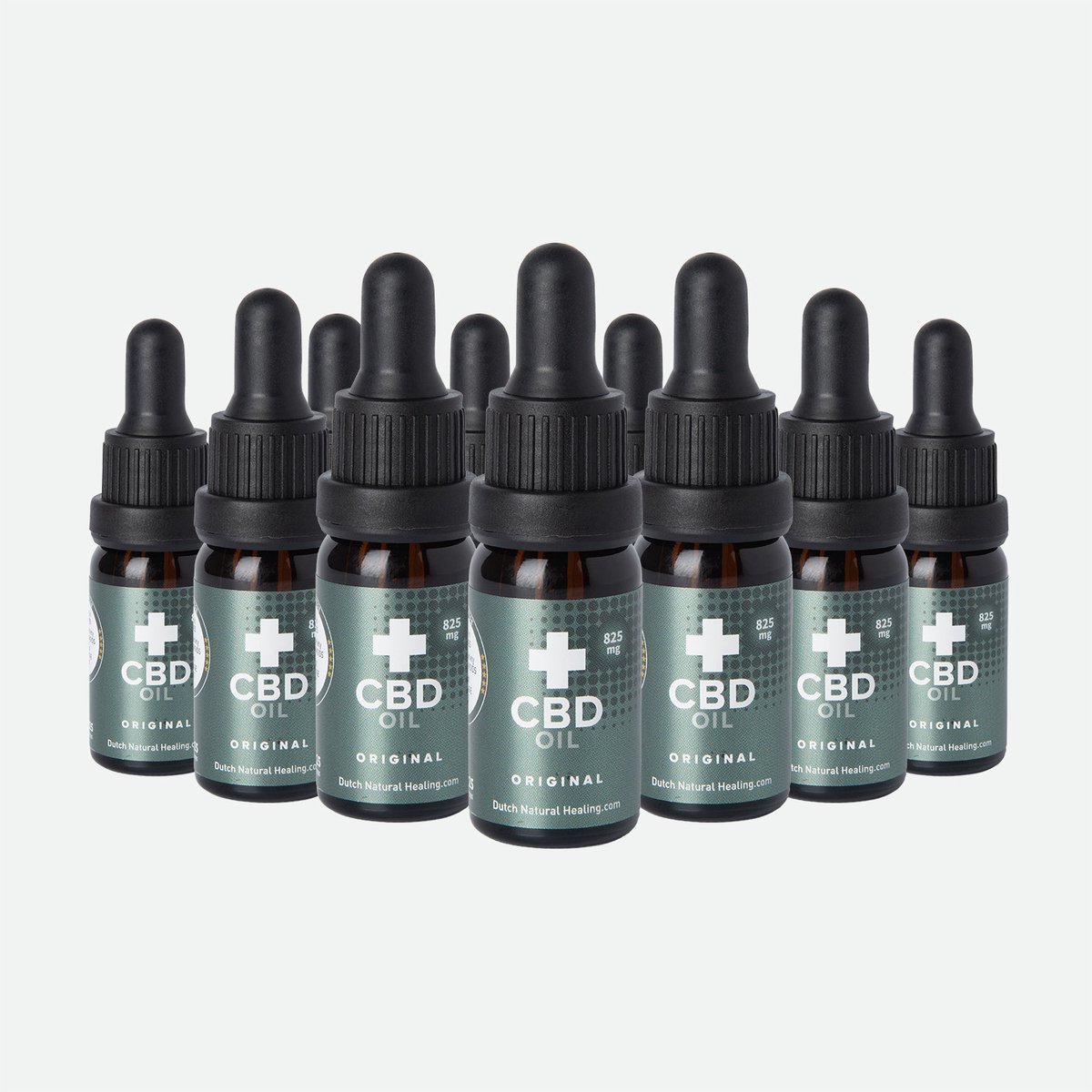 Dutch Natural Healing - CBD olie 10ml - 8% 825mg naturel smaak 10-pack