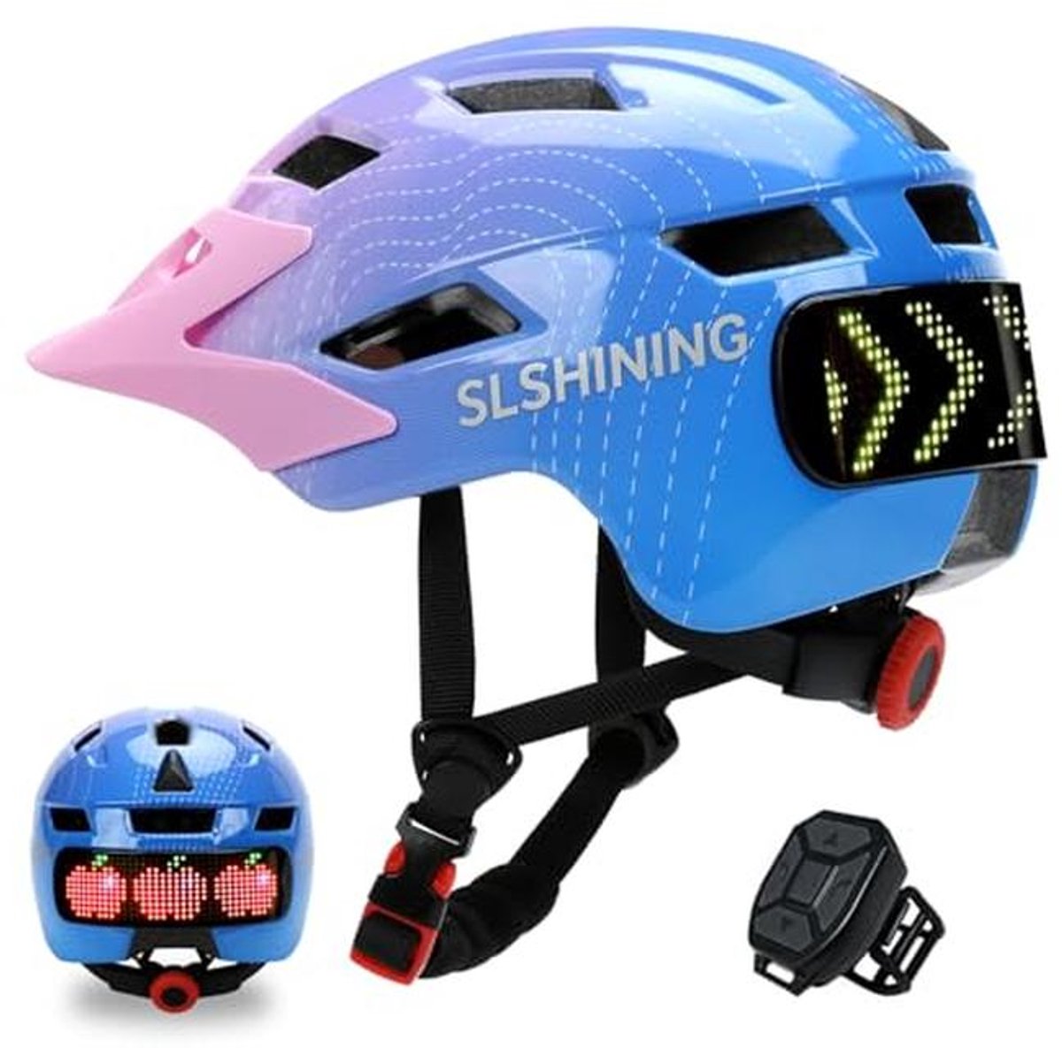 Fietshelm voor Kinderen met Led-Licht en Richtingaanwijzers - Veilig en Comfortabel voor Jongens en Meisjes