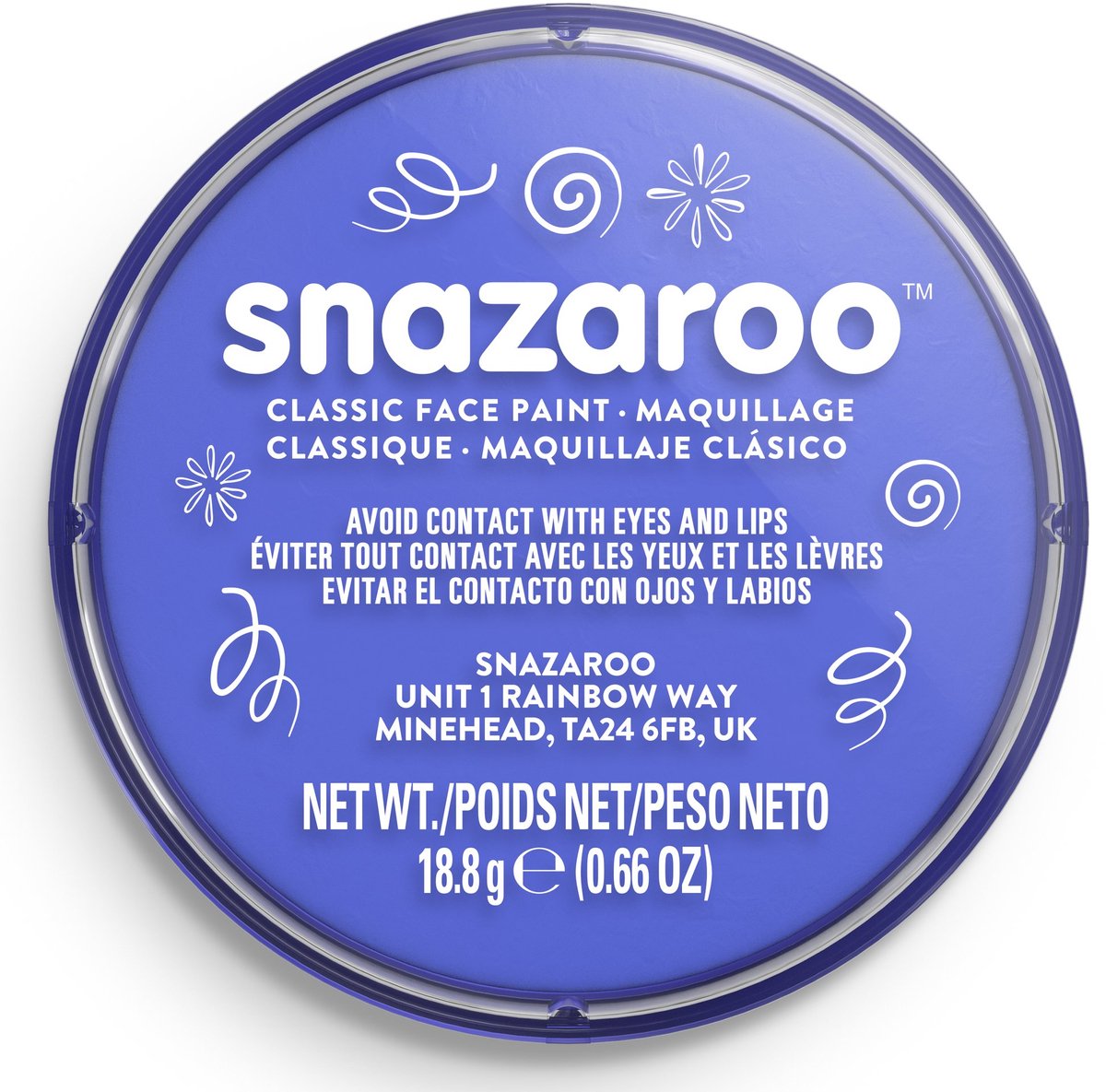 Snazaroo 1118355 - Sky Blue - 18ml Aqua Schmink & Kinderschmink voor Kinderen en Volwassenen