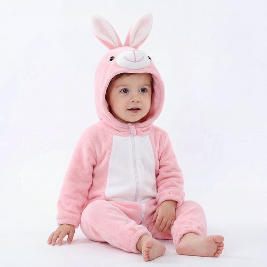 JAXY Combinaison Bébé - Barboteuses Bébé - Pyjama Bébé - Costume Bébé - Déguisements Bébé - Costume Bébé - Costume d'hiver Bébé - Barboteuse Bébé - Combinaison de ski Bébé - Déguisements Bébé - 18-24 mois - Lapin Rose