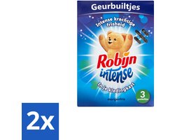2 x Robijn Geurbuiltjes Intense 3 stuks per verpakking - Geur In Kleding - Frisheid In Kleding - Langdurige Geur - Geurbuiltjes - Kledingkast Geur