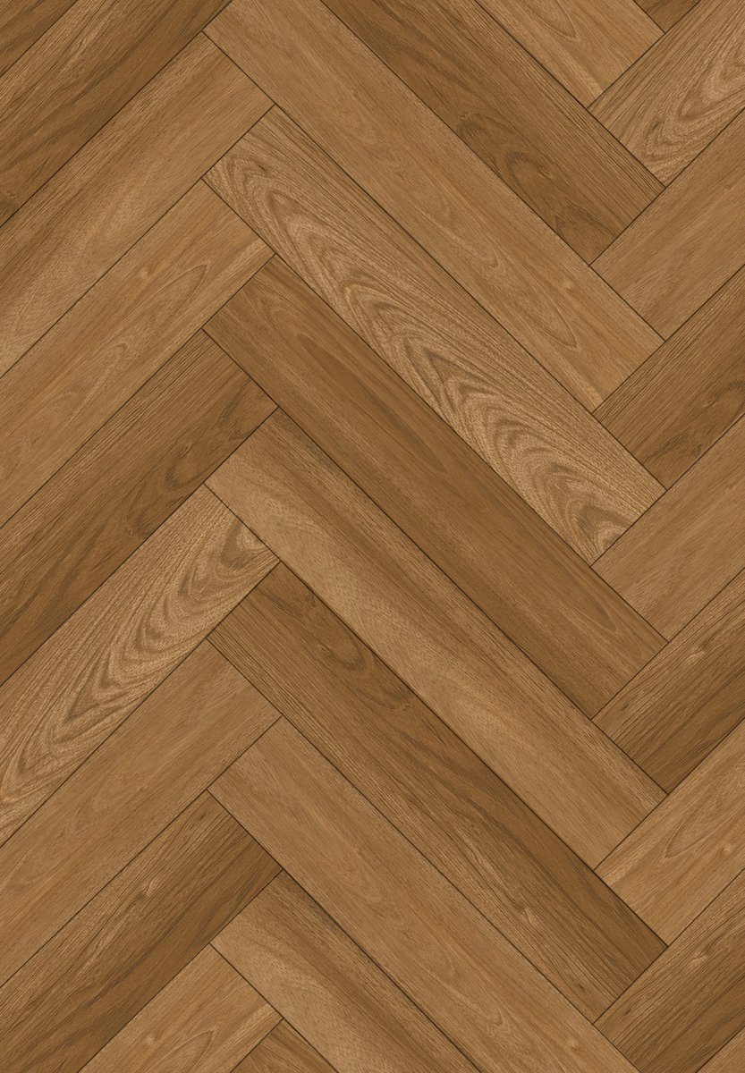 Mexen Overland Park vinylpanelen visgraat 570 x 95 mm LVT Dryback 2,5 mm, ondergrond 4 V-voeg, Jatoba