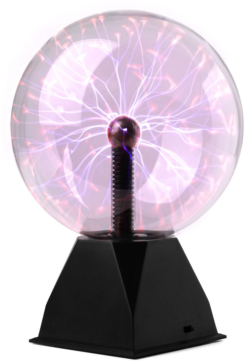 Plasma bol - BeamZ plasmabol 20cm - Magische krasvaste plasma bal met bliksems - Super gaaf effect!