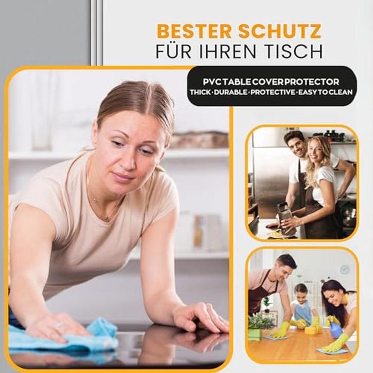 Transparante Tafelfolie Waterdicht en Wasbaar voor Tafelbescherming 80cm x 120cm