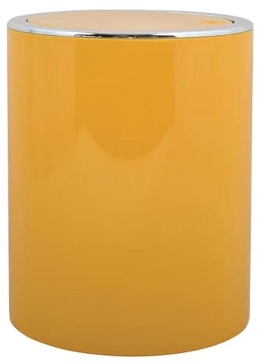 Cosmetica-emmer met Pedaal en Swingdeksel voor Badkamer - 6 Liter, Pastel Geel