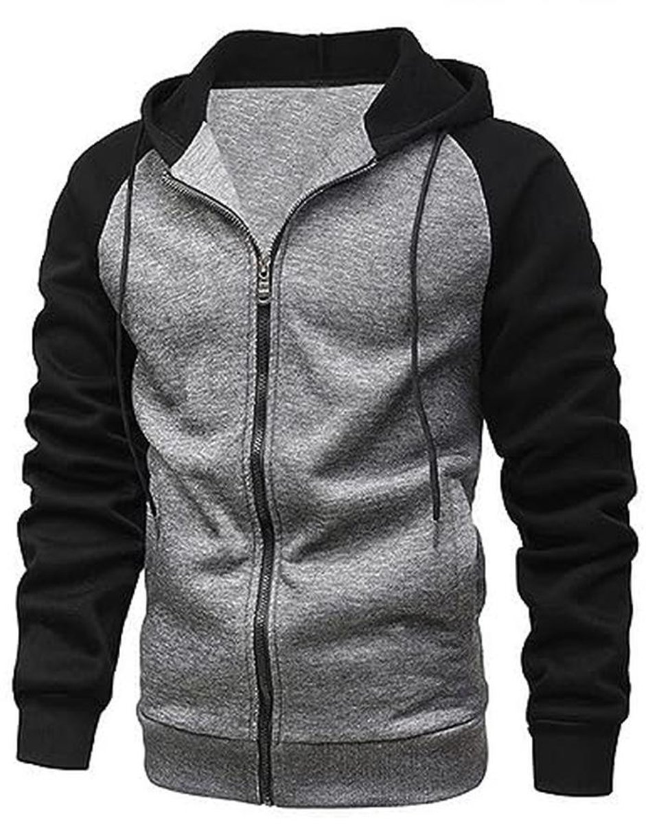 Lichte Lange Mouw Hoodie voor Heren Zip-Up Fleece Sweatshirt S-2XL