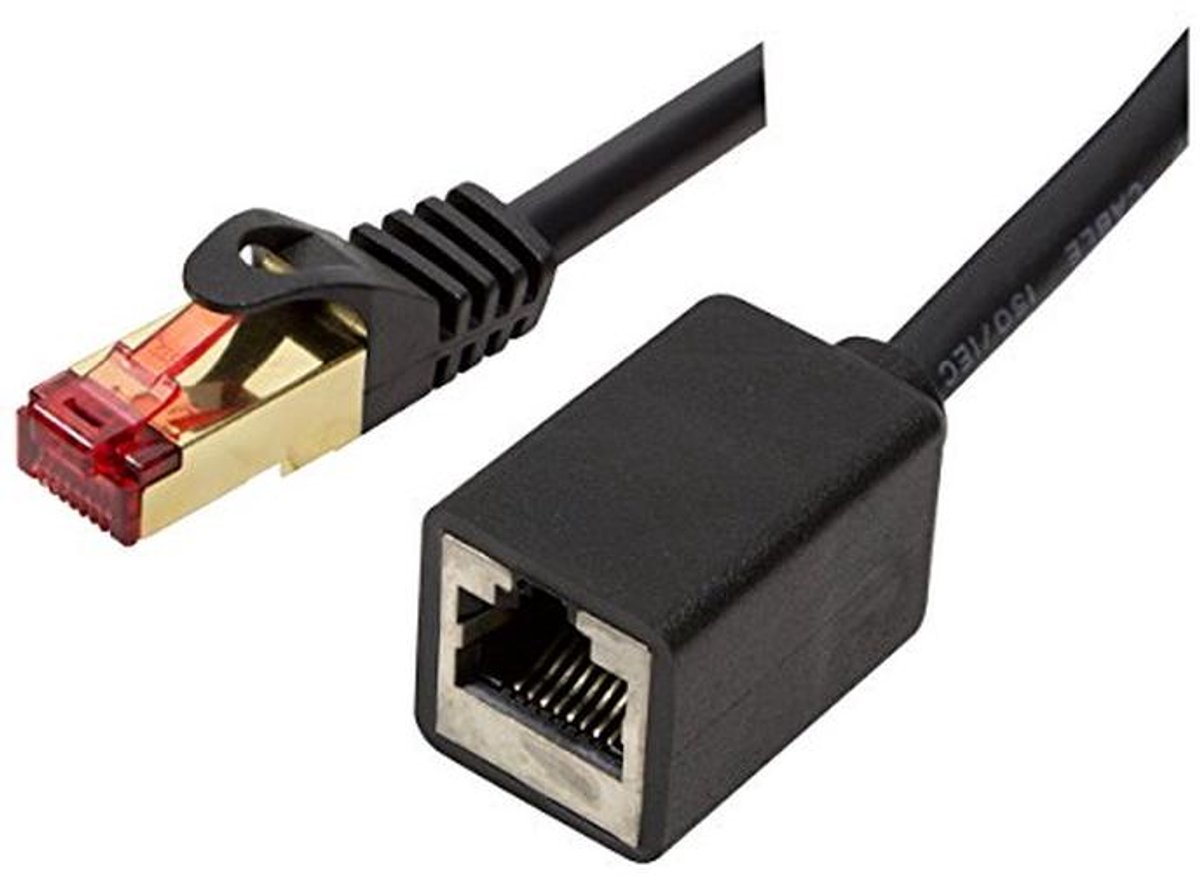 Premium 2m verlenging patchkabel - Gigabit Ethernet LAN-kabel met vergulde RJ45-koppeling