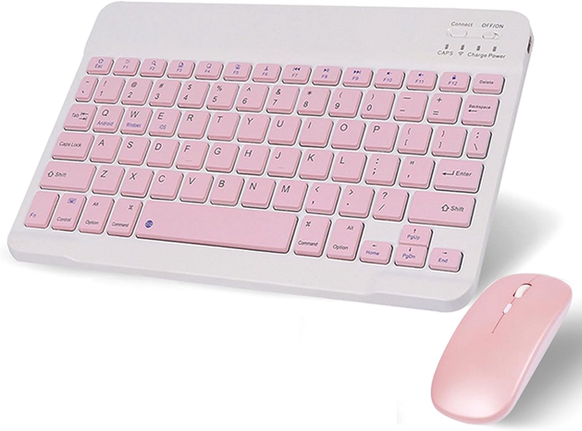 NAXSIR Bluetooth-toetsenbord en muis, tweedelig, ultradun, stil, 10 inch, kleur