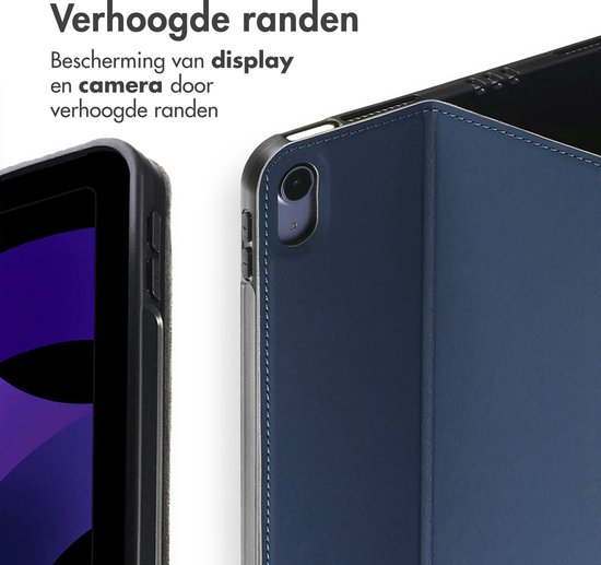Housse de tablette Accezz adaptée à l'iPad Air 4 (2020) / iPad Air 5 (2022) - Étui pour tablette Accezz Classic - Bleu foncé