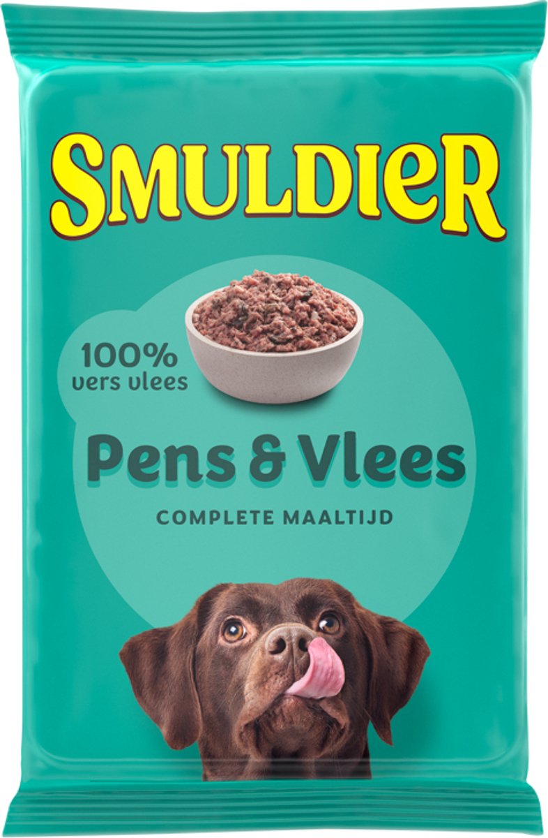 Smuldier Pens&Vlees 400g | 48 st. | compleet | diepvries hondenvoer | vers vlees