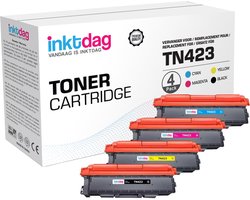 Inktdag toner cartridge voor Brother TN-423 /TN423 / TN-423CMYK/ TN423 TN421 multipack (4 stuks) voor Brother MFC-L8690CDW - HL-L8360CDW |MFC-L8900CDW