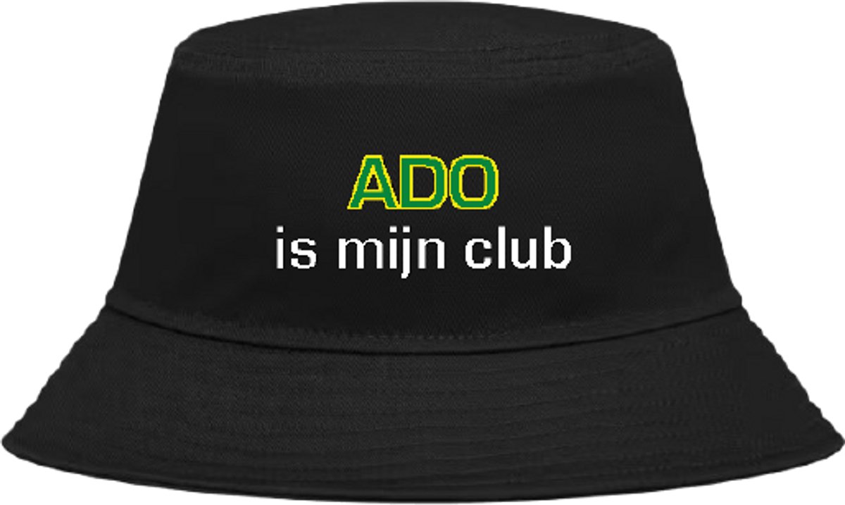 Buckethoed met tekst: Ado is mijn club.