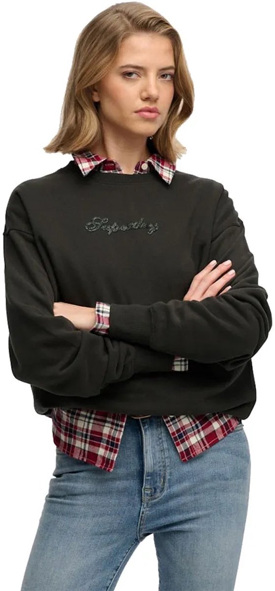 Superdry Script Brand Loose Crew Sweatshirt 2XS Vrouw Overige kleuren