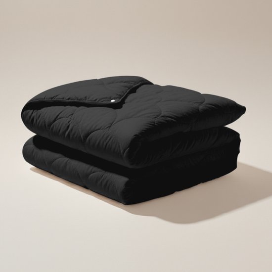 Dekbed-Discounter - Zydante 4-Seizoenen Dekbed Zonder Overtrek 140 x 200 cm - Wasbaar dekbed - Wasbaar op 40 graden - Anti-allergisch - Zwart