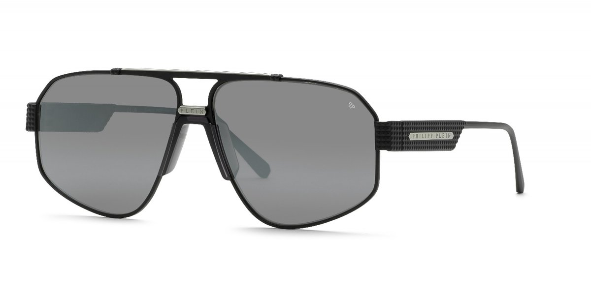 Philipp Plein SPP106M Nero semilucido c/parti palladio lucido 63/13/145 MAN Zonnebrillen