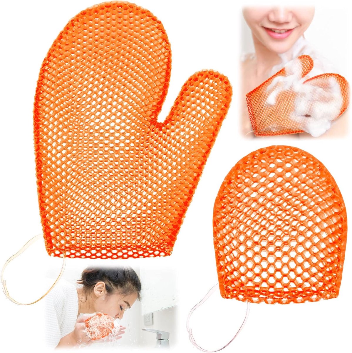 Honingraat Scrubber Set - Gezicht Lichaam Borstel - Huid Reiniging - Groot Contactoppervlak - 245 x 18 cm - Meerdere Kleuren