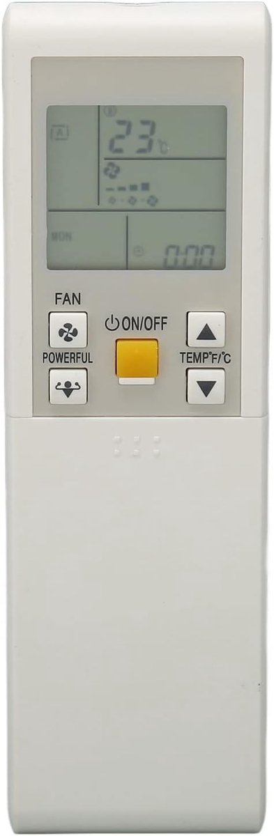 AC Afstandsbediening - Airco Controle - Temperatuur Instellen - Voorgeprogrammeerd Geen Configuratie - 10 Meter Bereik - Zwart