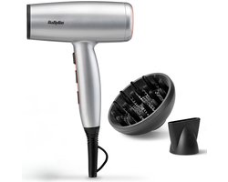 BaByliss Cosmos Föhn D580DE - Krachtige Haardroger met Diffuser - Lichtgewicht - Ionische functie voor minder pluizig haar - 3 temperaturen plus Cool Shot - Compleet met Blaasmond