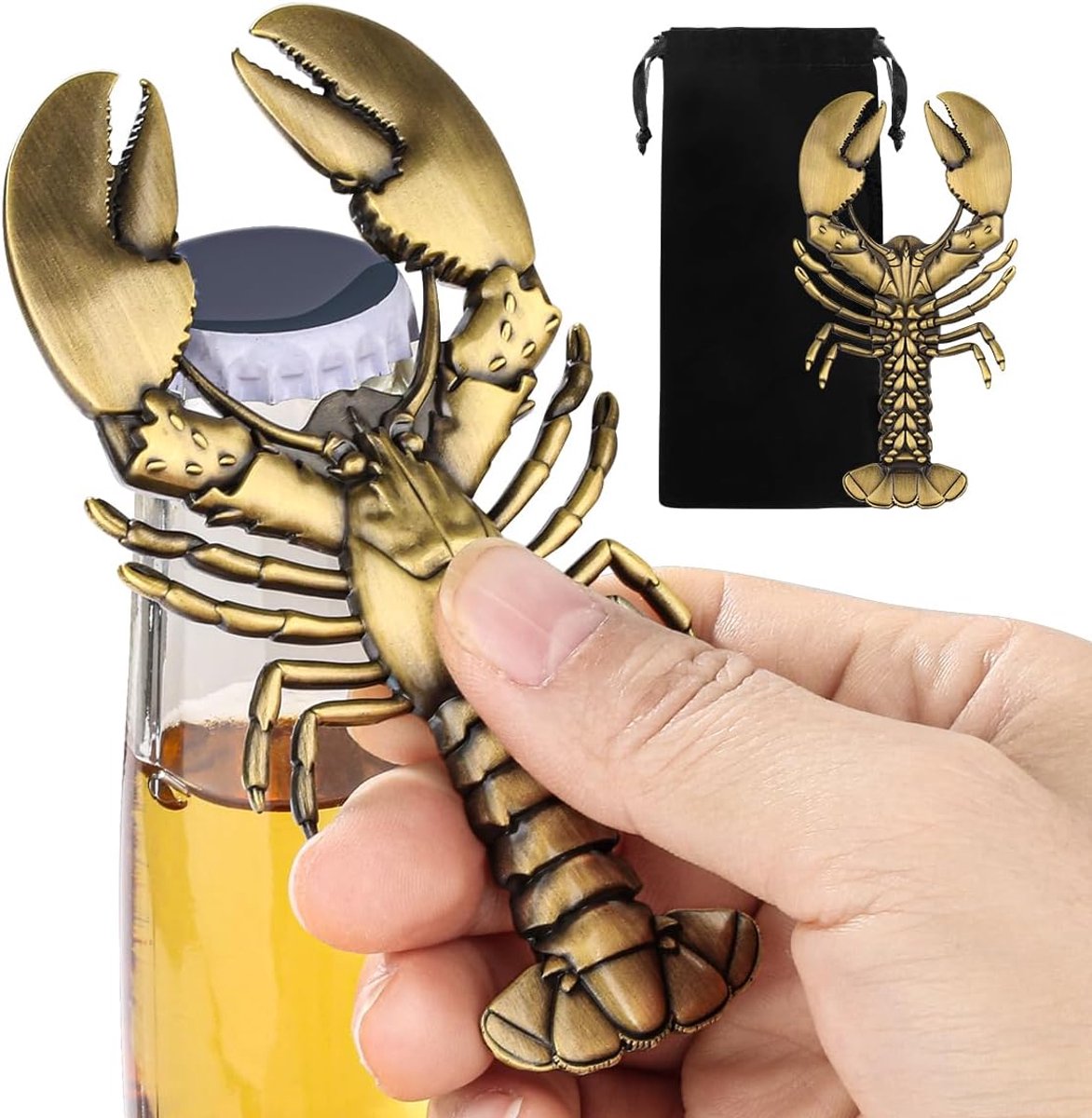 Flesopener - Bieropener Keukengerei - Drankjes Openen - Uniek Ontwerp - 10.5 x 5.5 cm - Brons