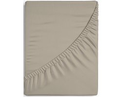 Trio - Topper Hoeslaken - Egyptisch Perkal Katoen - 200 TC - 180x200 cm + 15 cm - Taupe