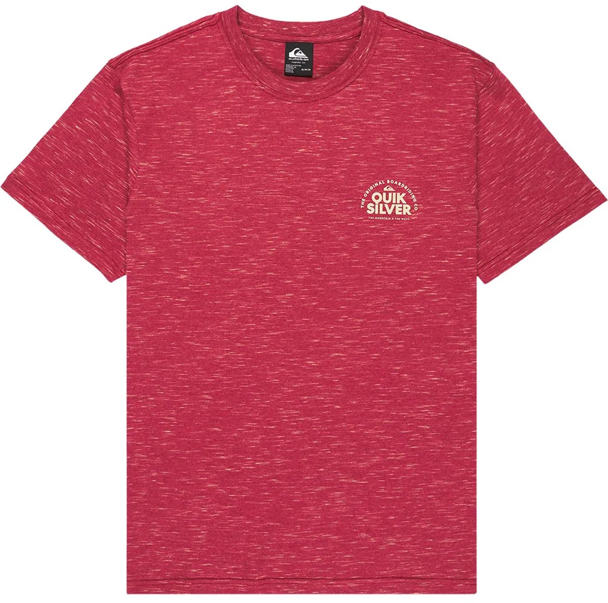 Quiksilver Dola T-shirt Met Korte Mouwen M Man Burnt Russet Injected Slub
