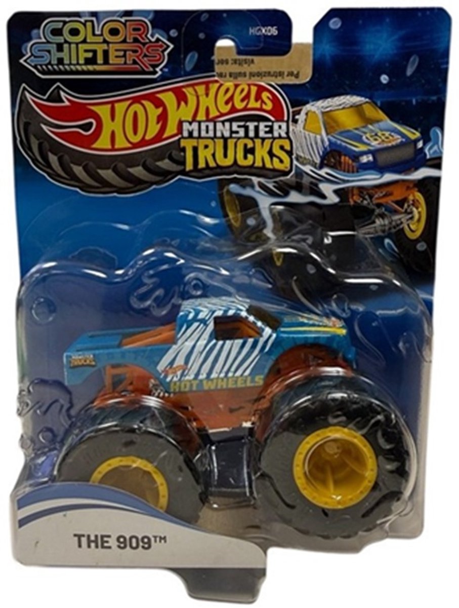 Hot Wheels Monster Trucks Color Shifters The 909 Die-Cast Voertuig - 9 cm - Schaal 1:64