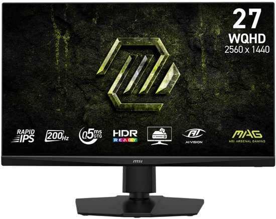 MSI MAG 272QPF E20 QHD Gaming Monitor 200Hz 27 inch - MSI Computer Europe - €157,00