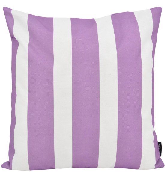 Sierkussen Rayure Violet | Collection Plein air / Extérieur | 45 x 45 cm | Coton / Polyester