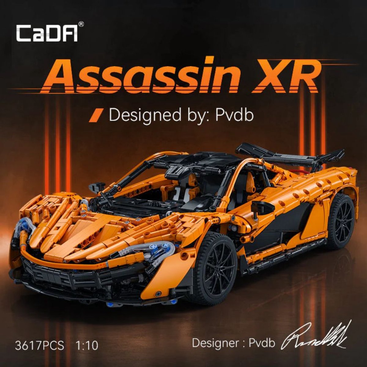 CadaBricks C61513W Assassin XR mega bouwset | City fast champions adventure | Creator and classic motor bouwpakket | Technic speelgoed ideas voor volwassenen | Icons furious speed f1 auto geschikt voor Lego | Technische bouwdoos met 3617 bloks — afbeelding 2