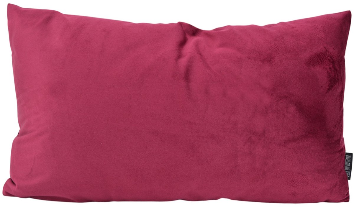 Gek op Kussens! Sierkussen Velvet Wijnrood Long | 30 x 50 cm | Velvet/Polyester
