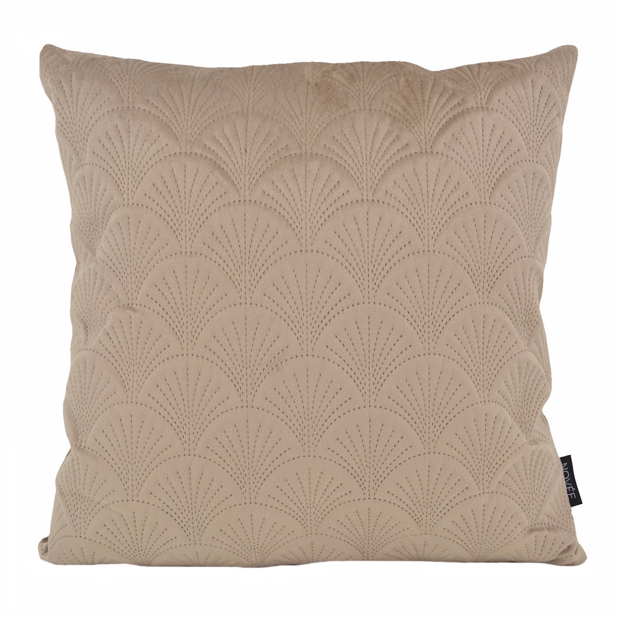 NOVÉE Sierkussen Velvet Shell Taupe | 45 x 45 cm | Velvet / Polyester