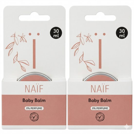 Naïf - Baby Balm - Voordeelset - Baby & Kids - Huidverzorging - 0% Parfum - Extra Vette Balsem - 2x30ml