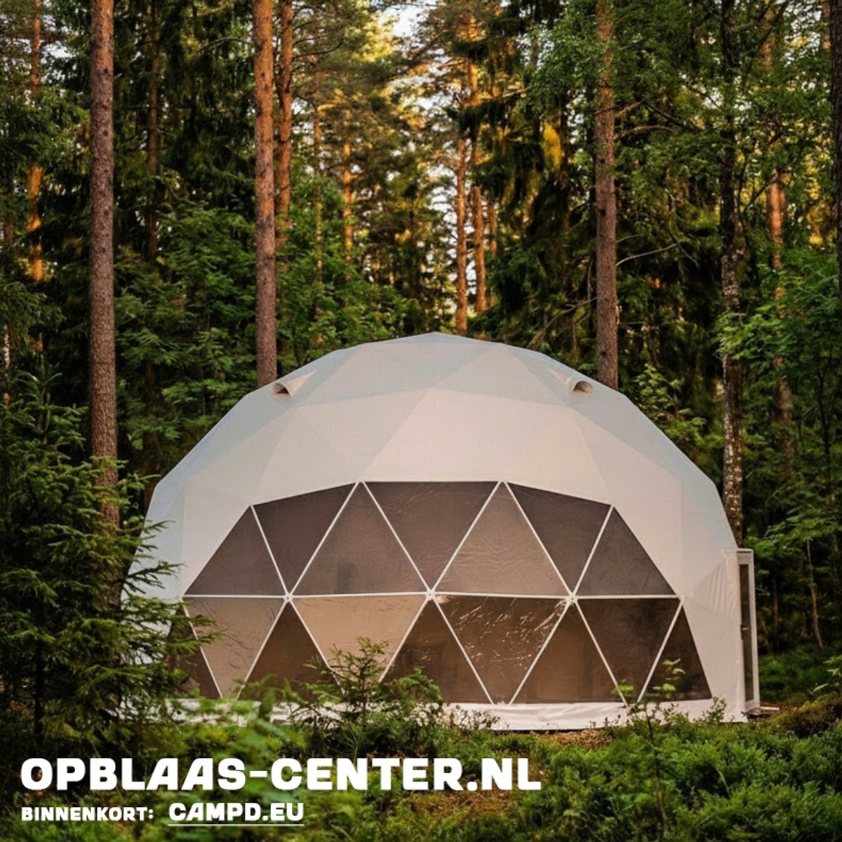 Glamping DOME/ GLOBE - 8 meter - Wit