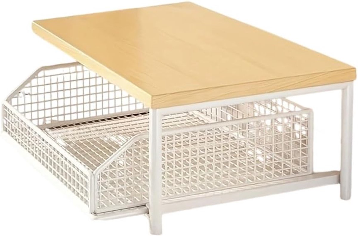 Magnetron Kar - Keuken Trolley - Organisatie Keuken - Afsluitbare Wielen - 37x26x20 CM - Wit