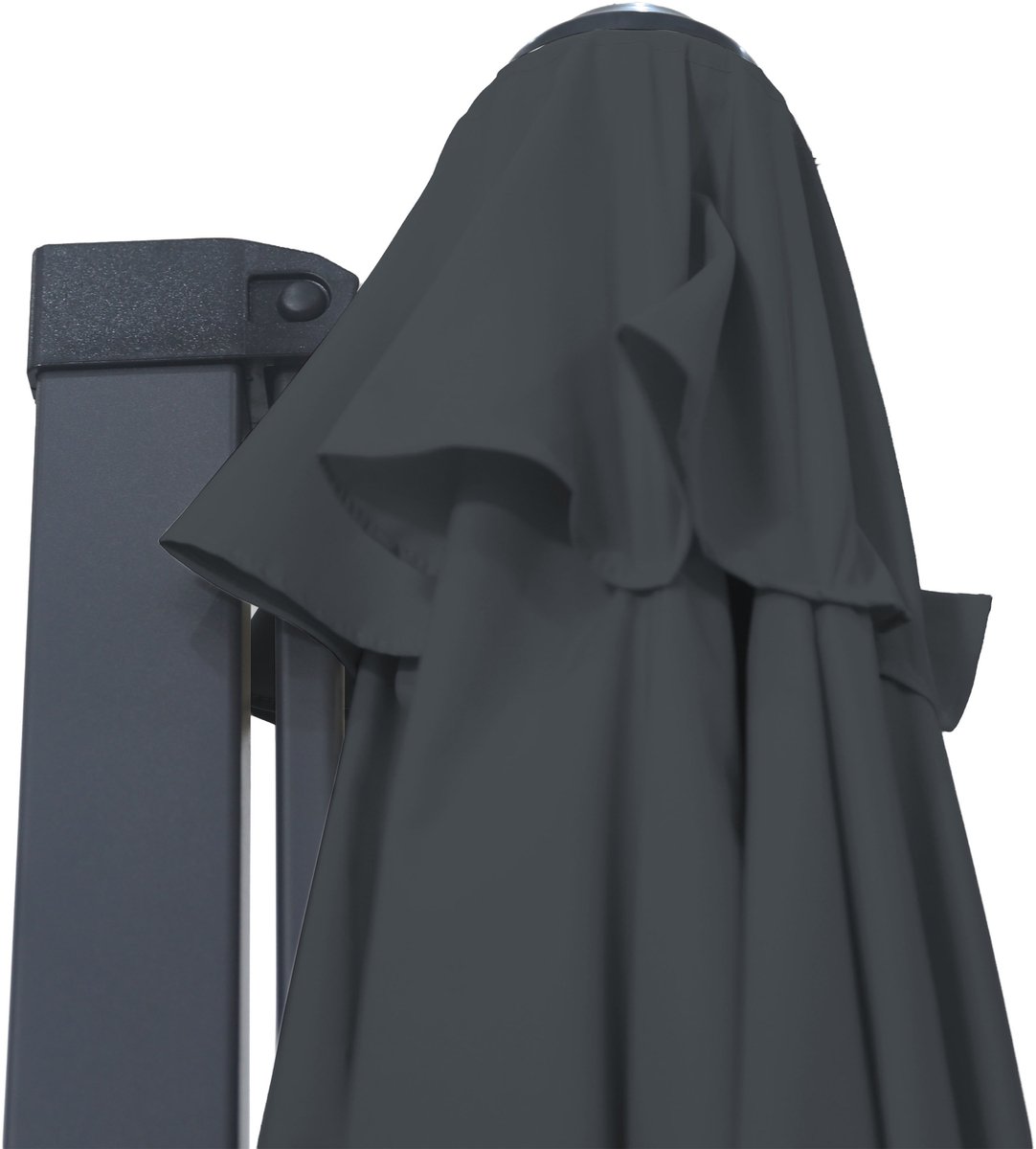 AXI Solis Zweefparasol Ø 300cm Antraciet/grijs incl. Hoes – Gepoedercoat frame met kruisvoet – 360° Draaibaar - Kantelbaar – foto 2