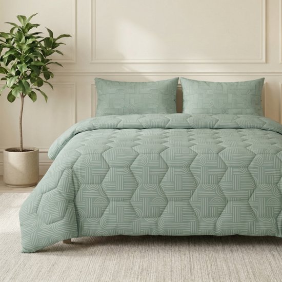 Dekbed-Discounter - EazySleep Dekbed Zonder Overtrek 200 x 200 cm - Wasbaar dekbed - Wasbaar op 40 graden - All season dekbed - Thin Bow