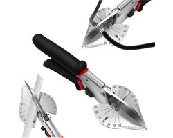 Adjustable angle beveling cutter - Multi-angle cutting design - Mold trimmer - Material corner cutting tool - 45° - 135° - 7*22cm - For manual processing - Silver black