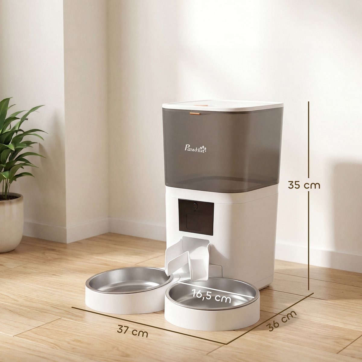 MH France PawHut Voederbak voor Huisdieren - Roestvrij Staal - afbeelding 2