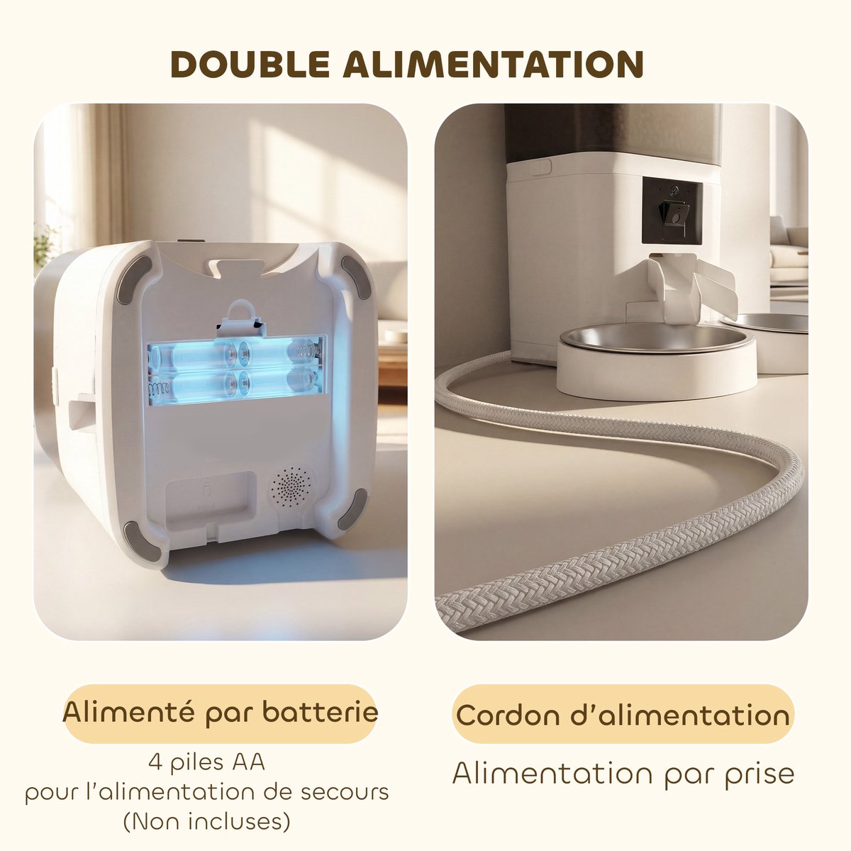 MH France PawHut Voederbak voor Huisdieren - Roestvrij Staal - afbeelding 3