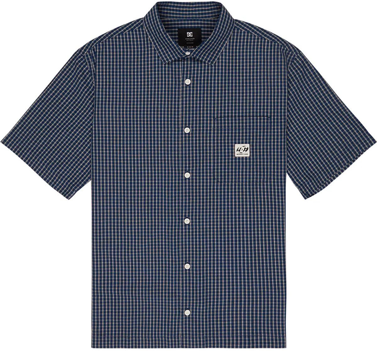 Dc Shoes Game On Overhemd Met Korte Mouwen XL Man Blauw