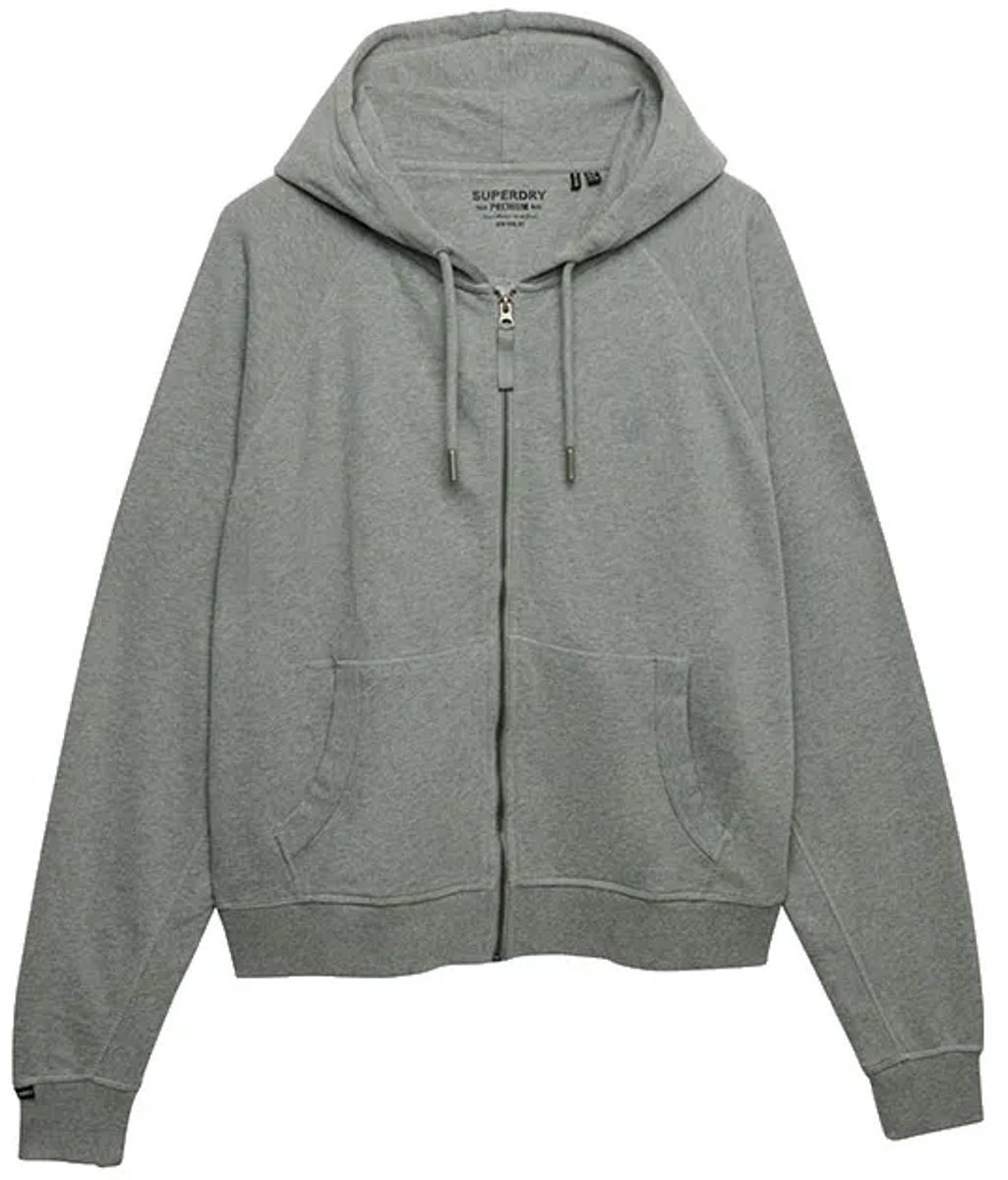 Superdry Studios Relaxed Zip Hoodie Dames Hoodies Grijs