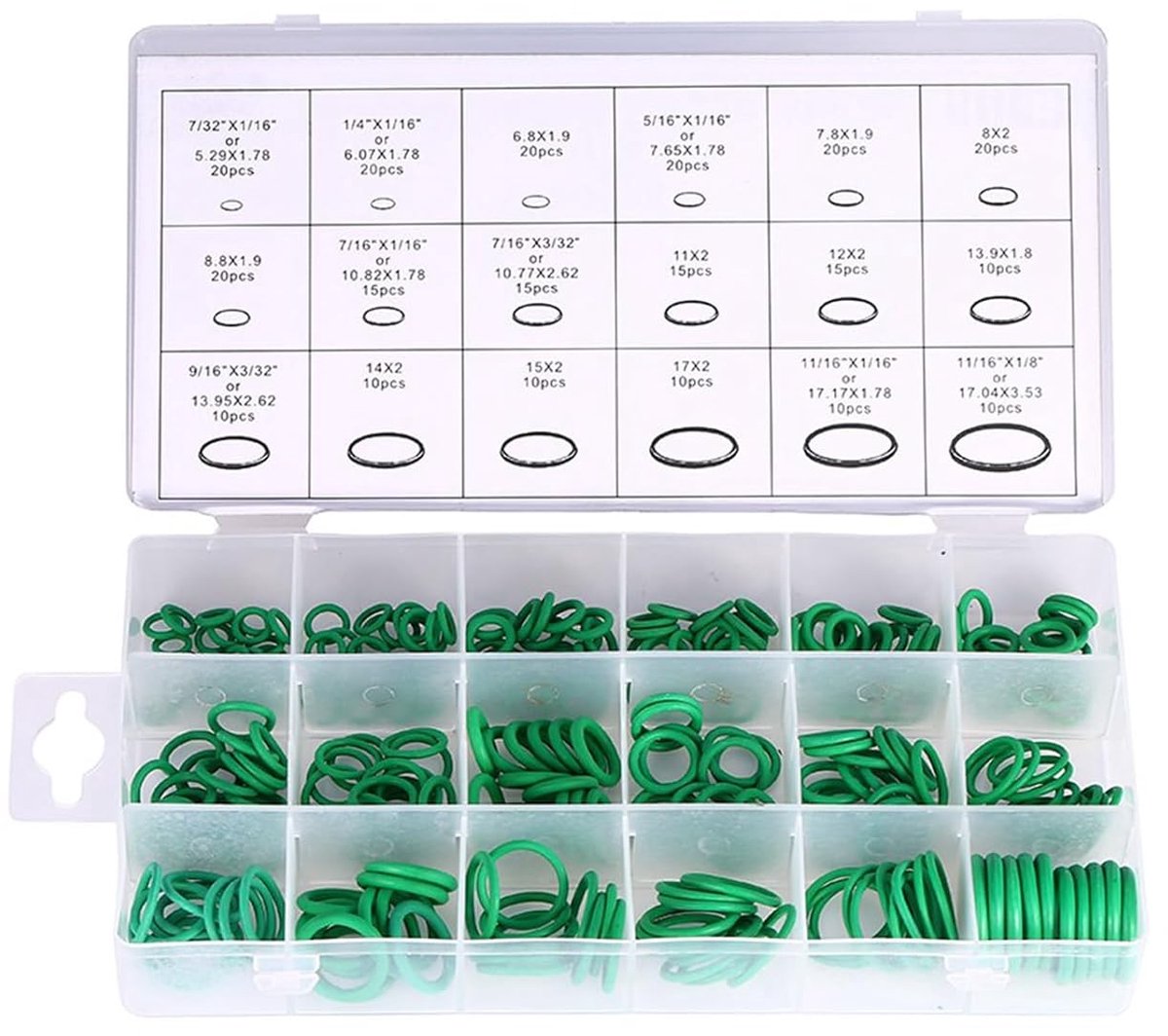 Rubberen Afdichtringen Set - O-ringen Assortiment - Auto Onderhoud - 18 Maten 270 Stuks