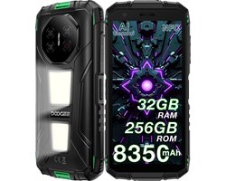 DOOGEE Fire 3 Max Robuuste Smartphone - Gemini AI- 32 GB RAM - 256 GB ROM - 8350 mAh - 5,5 inch - Android 15 - IP68/IP69K Outdoor telefoon - Widevine L1 - OTG - NFC - Groen
