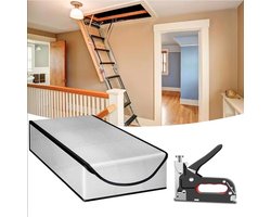 Zoldertrap Isolatiehoes - Zolderluik Afdekking - Energie Besparen - Extra Dikke Isolatie - 138 x 64 x 28 cm - Grijs