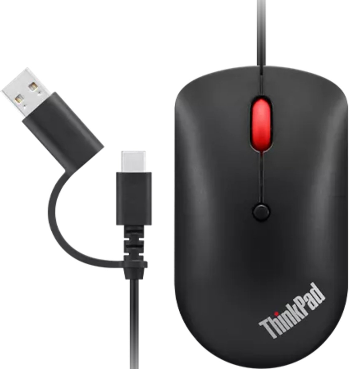 Lenovo 4Y51D20850 muis Ambidextrous USB Type-C Optisch 2400 DPI