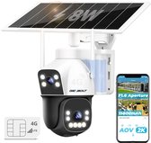 GENBOLT-4G Beveiligingscamera buite met simkaart-met zonnepaneel-3MP Dual Lens-24/7 AOV