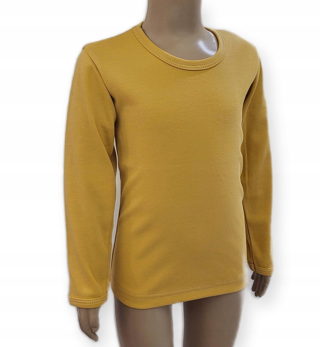 Dartomik - Lange Katoenen T-shirt - Maat 92 - Okergeel - Lange Mouwen