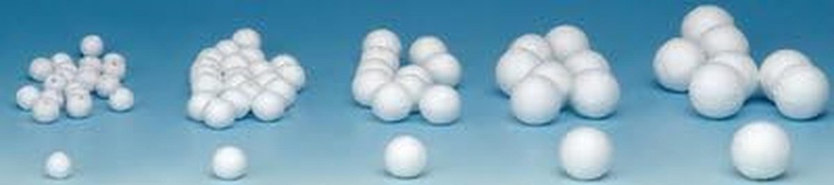 Wattenbollen - Zachte wat - Hobby knutselen - Natuurlijk materiaal - 5 stuks - Wit