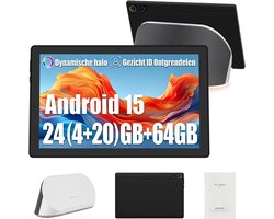 Hotlight A10RPO-15 Tablet - Android 15 tablet met oplaadbaar stereoluidspreker - 24GB RAM+64GB ROM - 10.1 inch - 5000mAh - AI-Slim Digitaal Fotolijstje & Klokmodus
