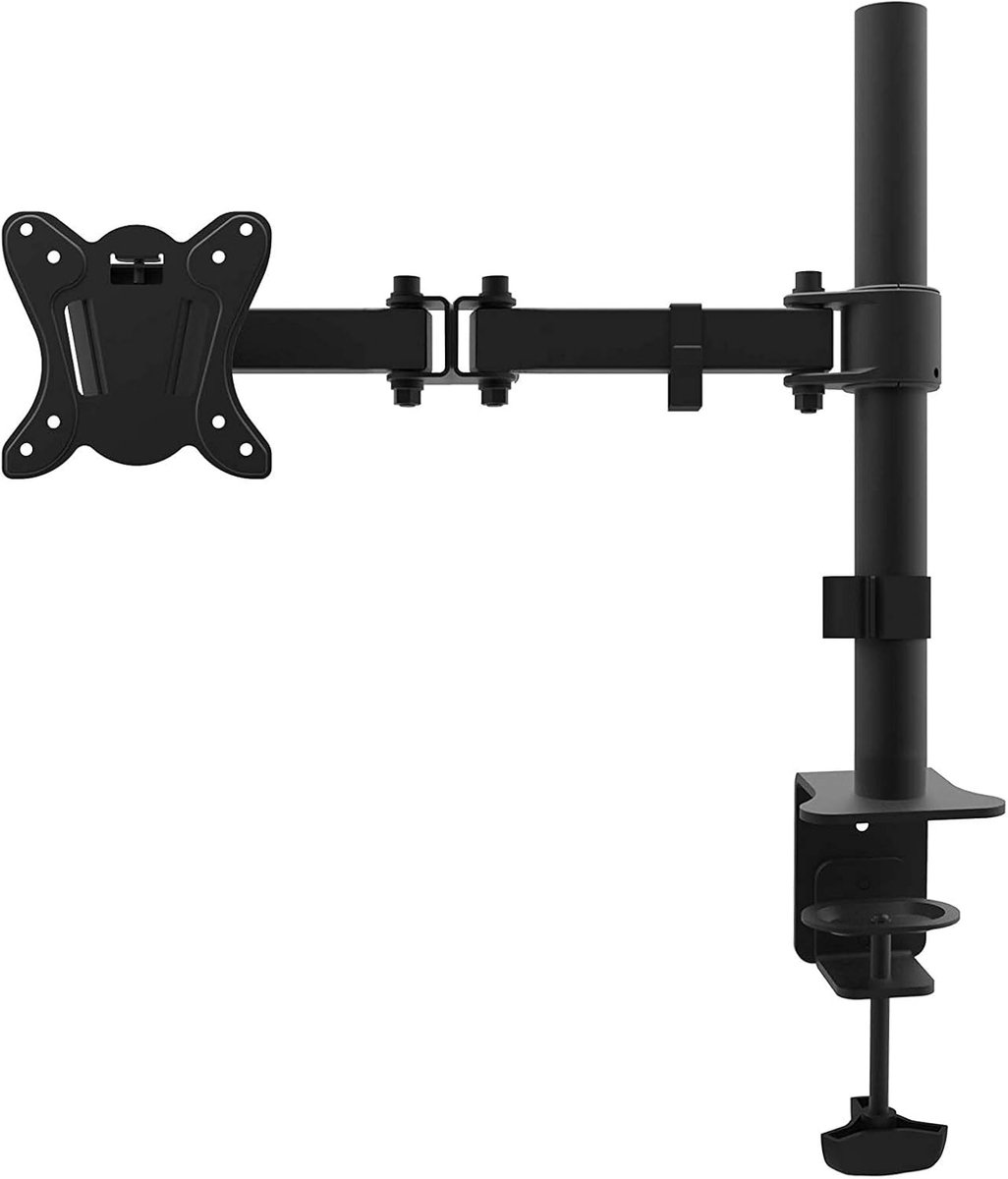 Monitor Tafelhouder - Bureau Arm - Ruimte Besparen - Verstelbare Arm - 11-27 inch - Zwart